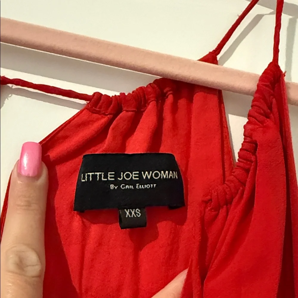 Chic Red Ruffle Mini Dress - Picture 2 of 8